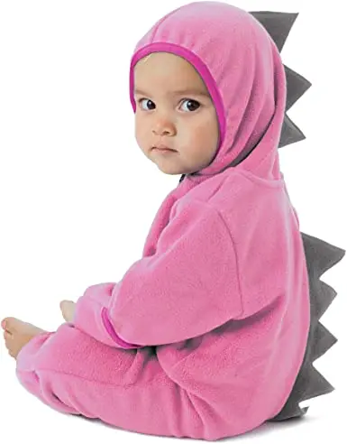 RTS 2021 Cute Animal dinosaur New Fleece Outerwear Toddler baby boy baby girl romper