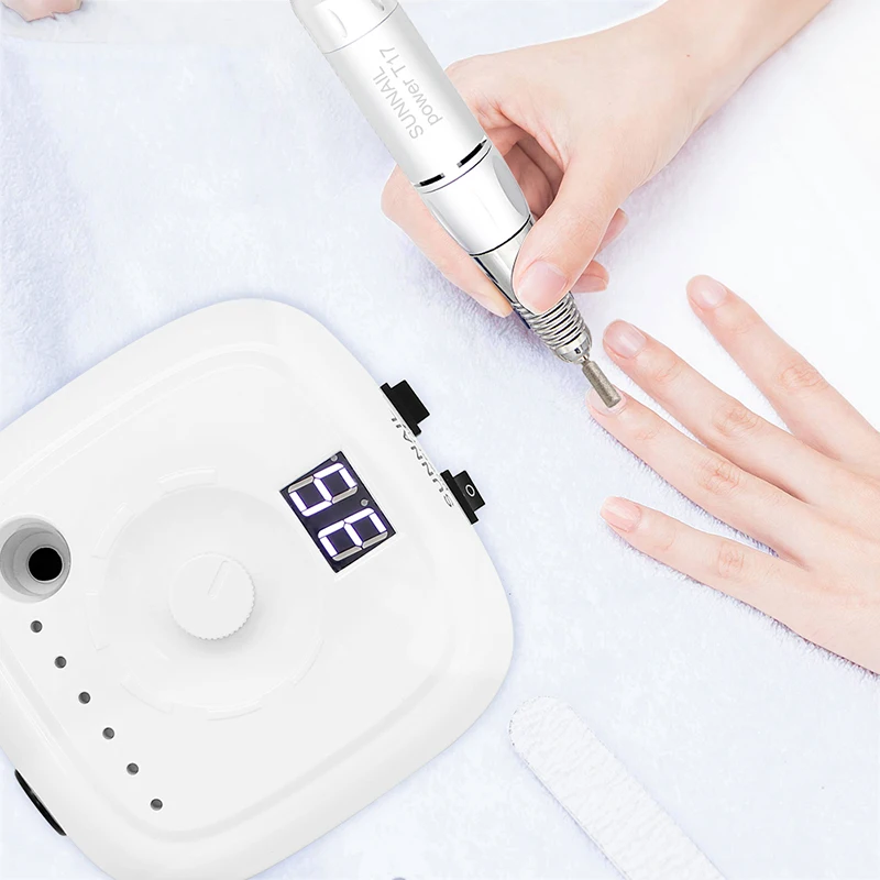 Nailgirls Pro 35000rpm Nail Drill Polishing Machine 60W Electric Nail File E-File Rechargeable Salon Manicure Nail Art Accessory