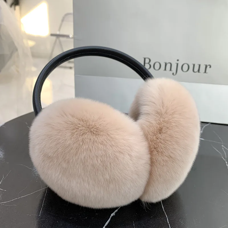 Various Colors Winter Warm Rex Rabbit Fur Earmuffs