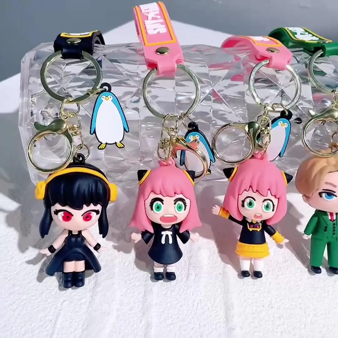 Cartoon Cute Spy Playhouse Soft PVC Keychain Ania Doll Mobile Pendant Keychain Wholesale