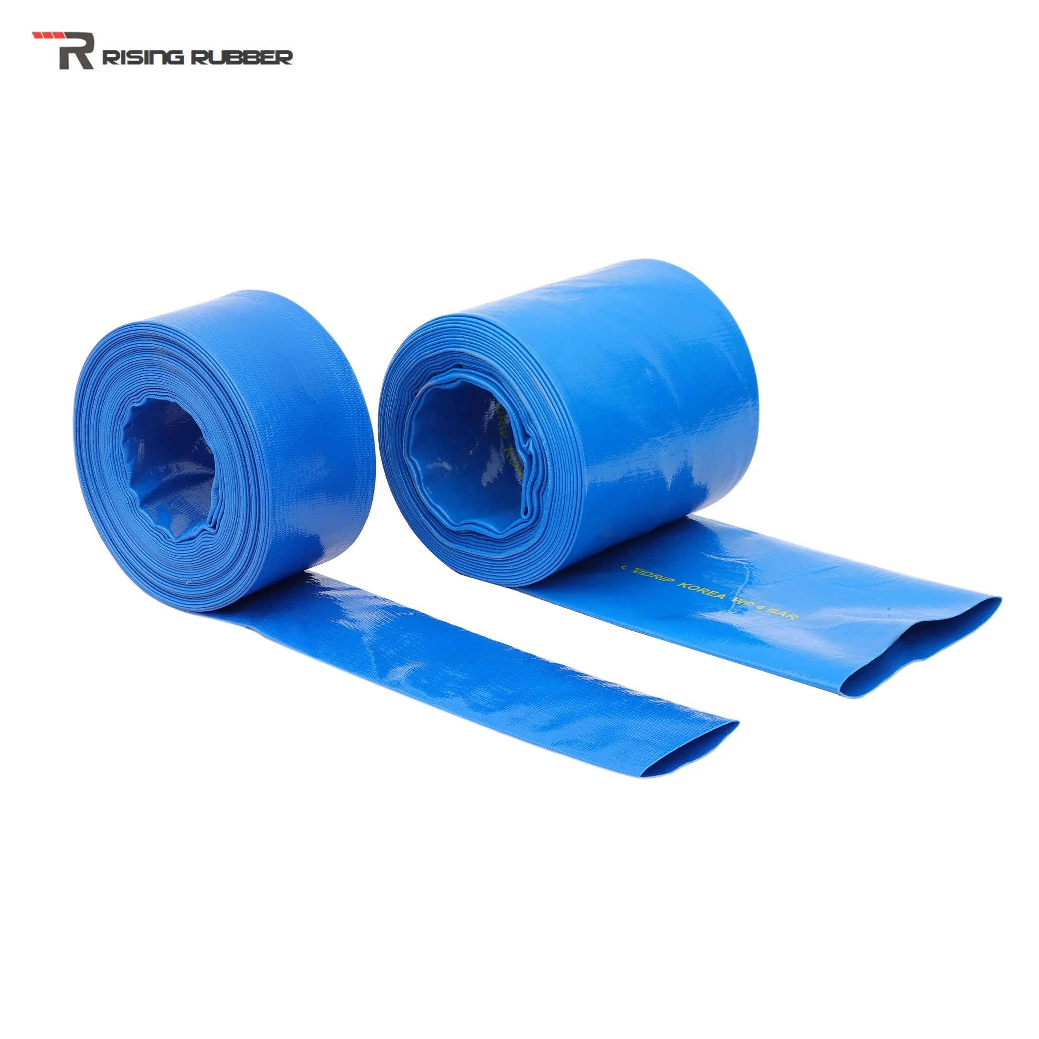 Durable PVC Layflat Soft Hose Agriculture Irrigation 4/6 Bar Pressure 100m Length Moulded Processing Lighting Feature PVC Pipe