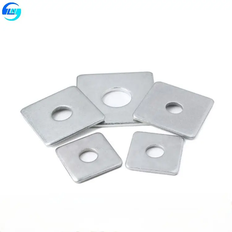 Stainless Steel Square Flat Washer Thin Metal Galvanized with Zinc Finish round Type with External Tooth Style