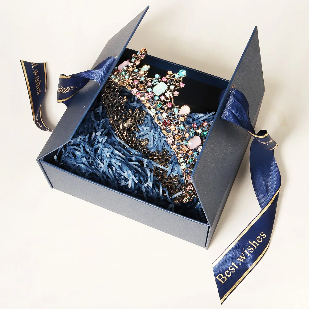 Manufacturer Printing Tiara Crown Jewelry Gift Boxes Rigid Paperboxes Packaging Pouch And Box