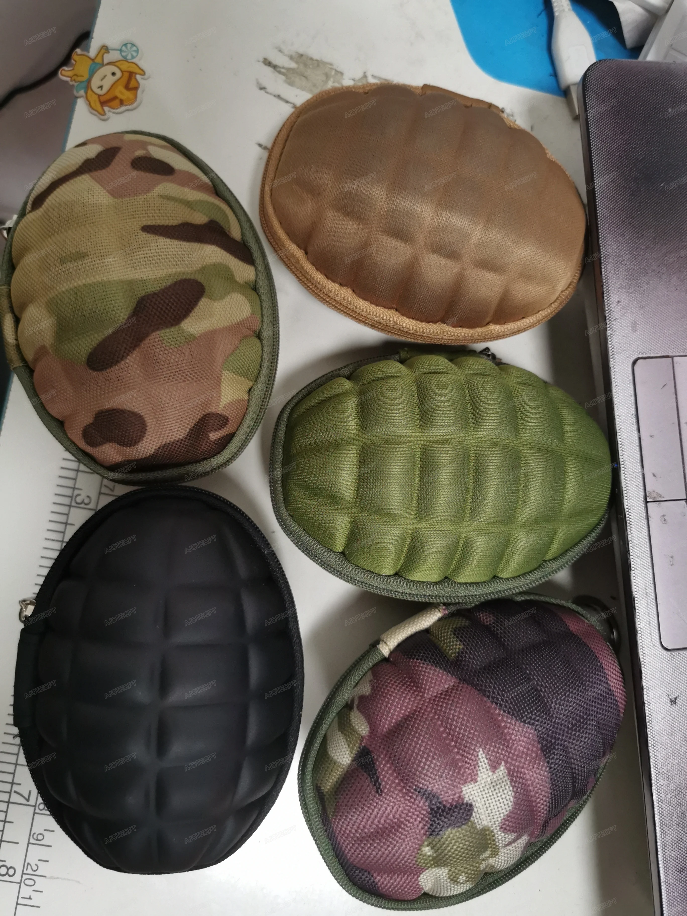 AJOTEQPT  Professional Coin Purse Keychain Case, Small EDC Pouch Holder for Money Change, Keys, Earphone