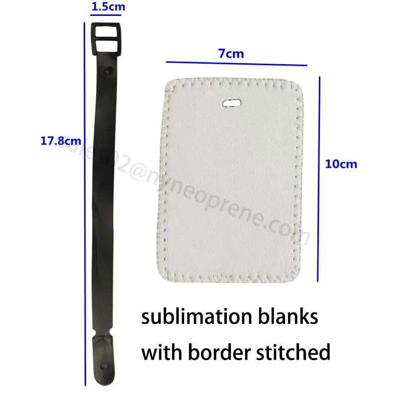 Этикетки с идентификатором для чемоданов дорожных сумок неопреновые бирки багажа сублимационные заготовки RTS