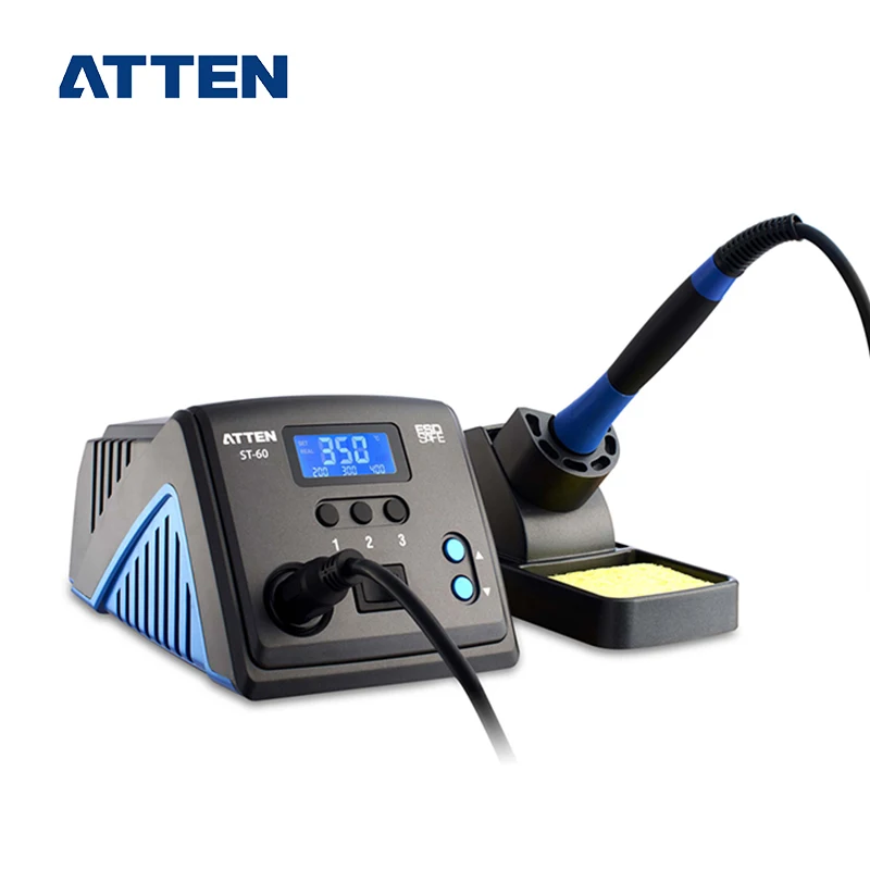 ATTEN 60W Soldering and Rework Station LCD Display Smart Thermostat Auto Sleep  Industrial Grade soldering iron station