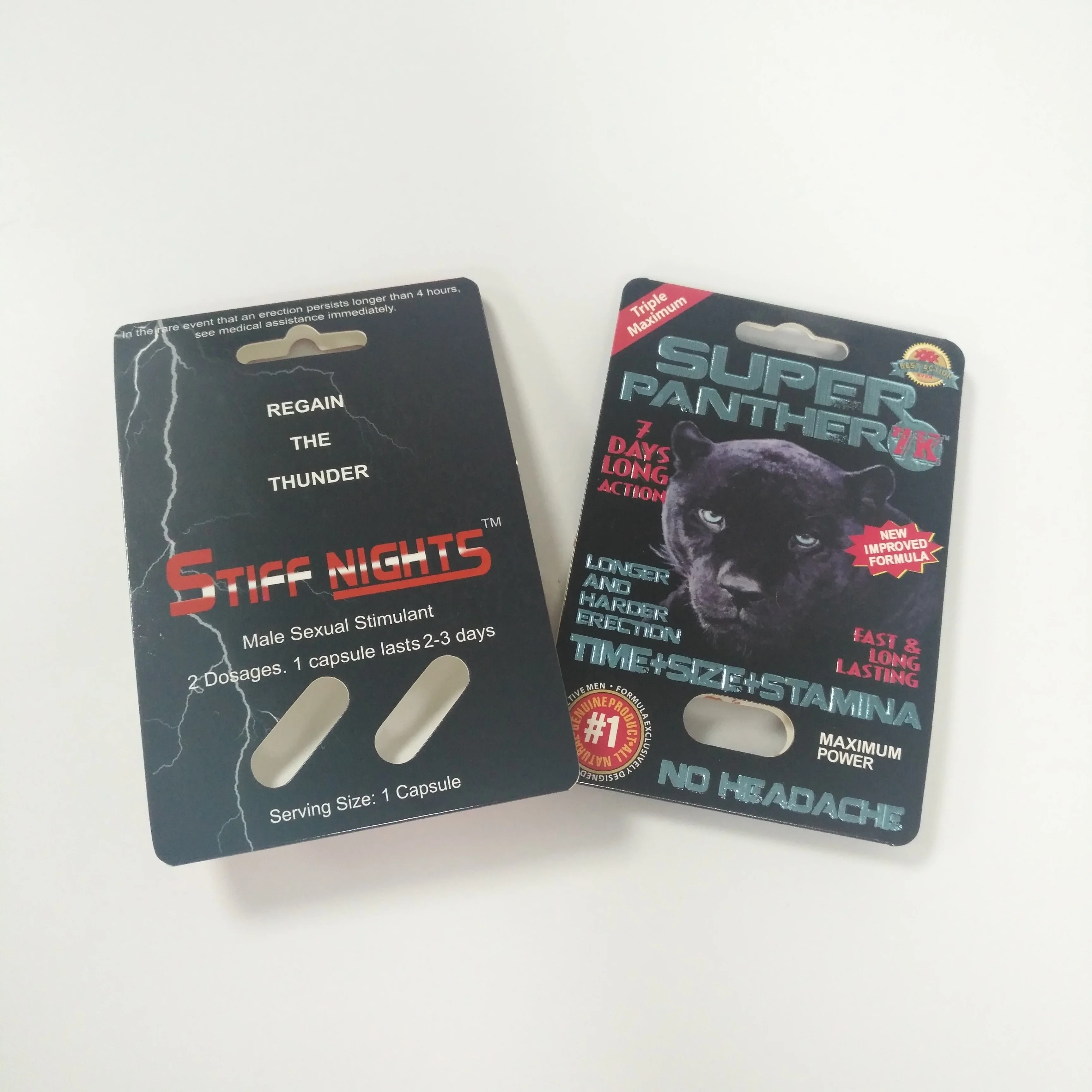 
Custom design Glod hot stamping paper cards with adhesive sticker for capsule pills packaging 