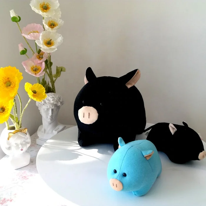 2020 Clearance price cute black piglet plush pig soft stuffed animals toy
