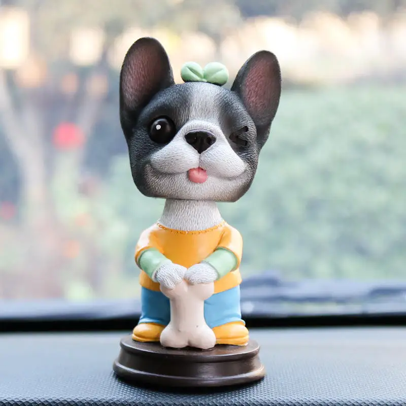 Custom Cartoon Animal Bobblehead Miniatures Resin Toy Cars and Dog for Cars Souvenirs for Outdoor Use