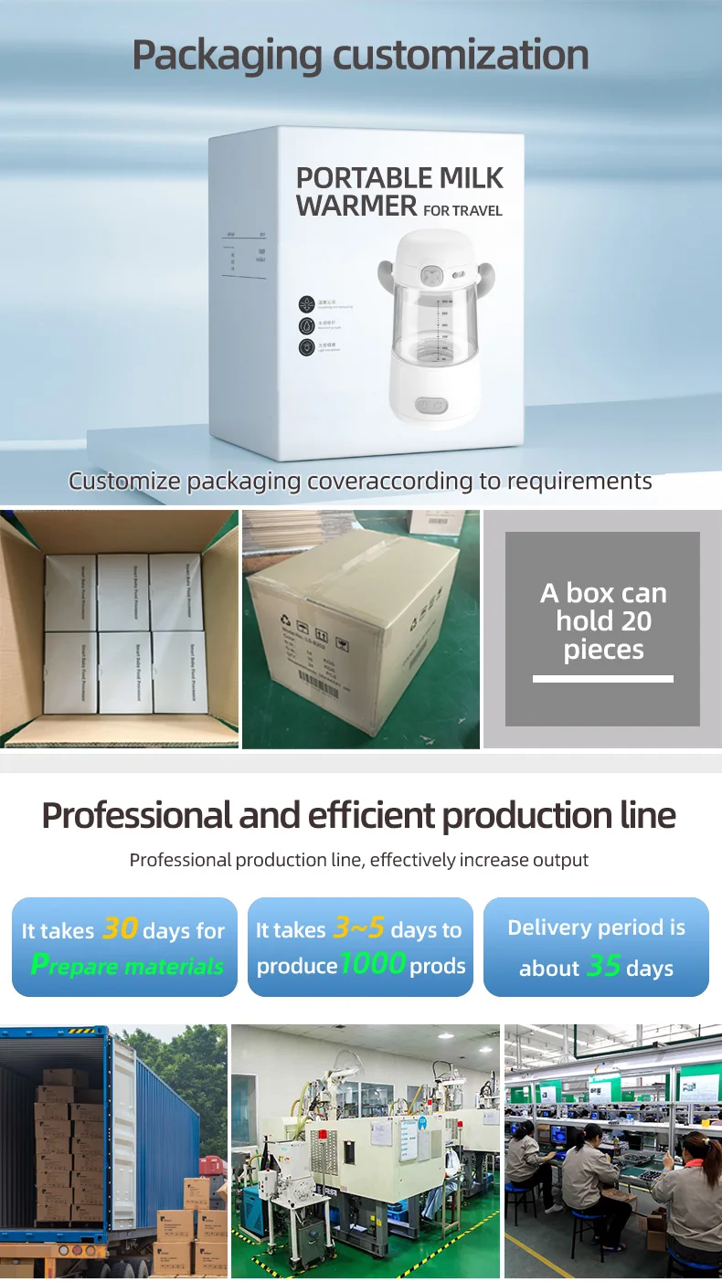 USB charge on the go travel wireless bottle warmer portable smart heater for baby bottles