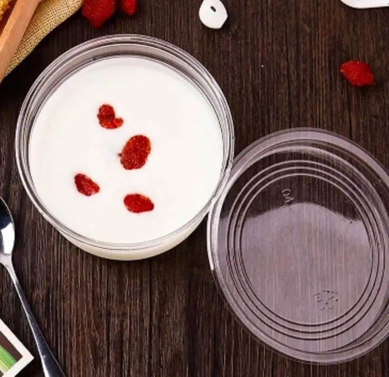 
Plastic cups with logo custom logo printed PET small plastic coffee bubble containers for hot sale 