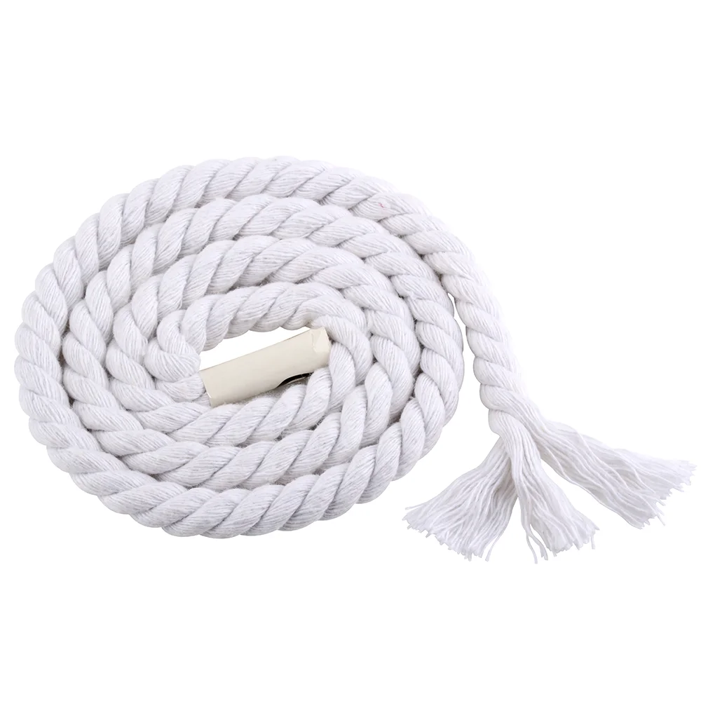  [16]Wholesale 3 strand twisted cotton twine bleached white string 5mm 7-8-20mm 1cm thick macrame cord