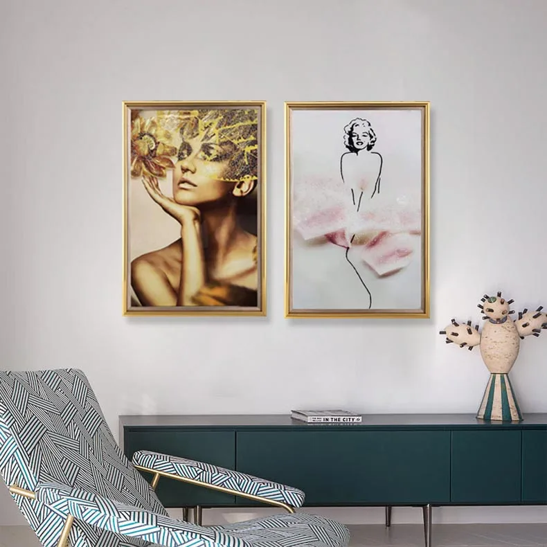 Acrylic Crystal Diamond Stereo Beauty Portrait Wall Painting Home Wall Decoration Art