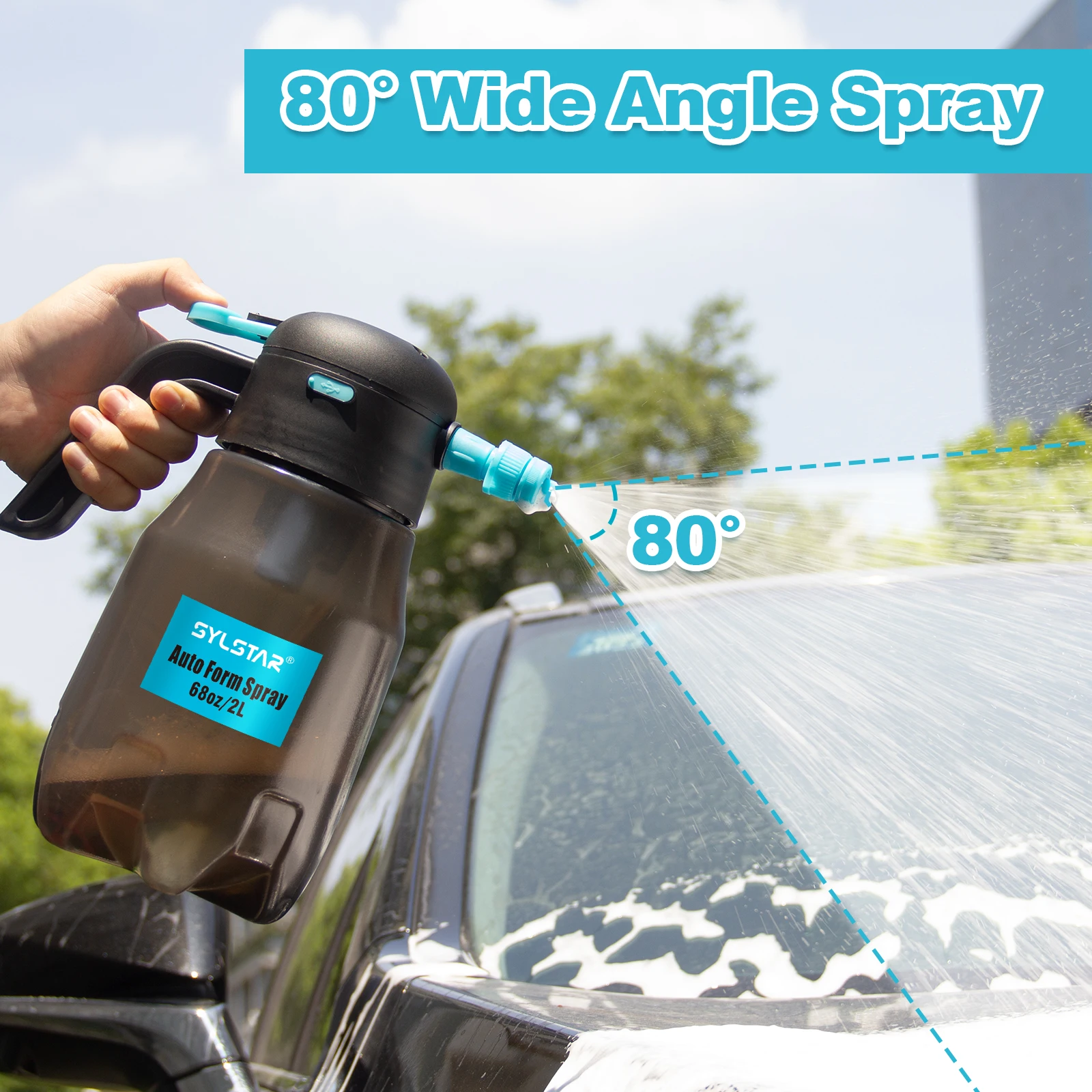 car wash foam sprayer Battery Powered electric Foam Sprayer for Car Wash USB Rechargeable Cordless Pump for Car Cleaning
