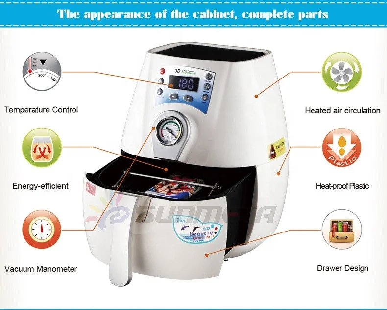 3D sublimation vacuum heat transfer press machine mobile phone case covers printing machine