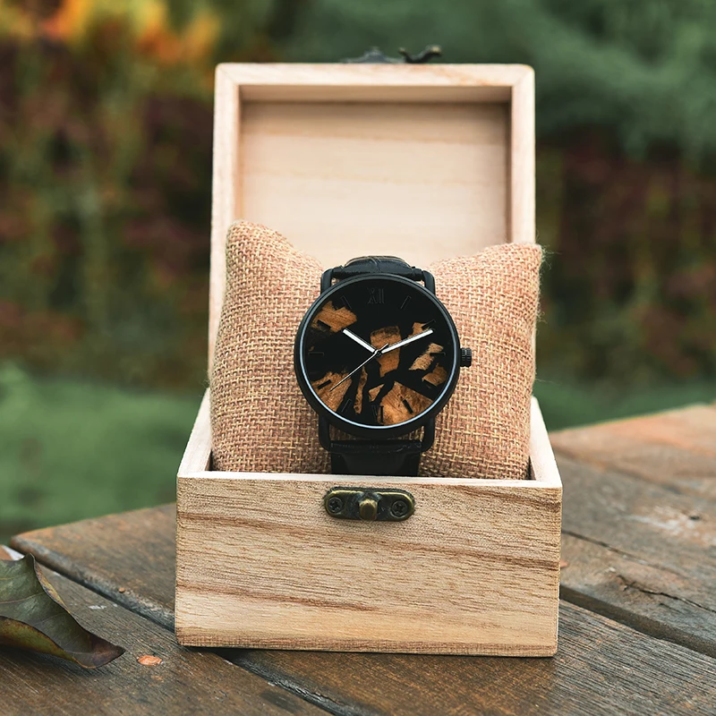 Personalized Trend Fast Delivery Low Moq Dropshipping Leather Strap Customized Low Order Design Your Own Watch Wood Watch