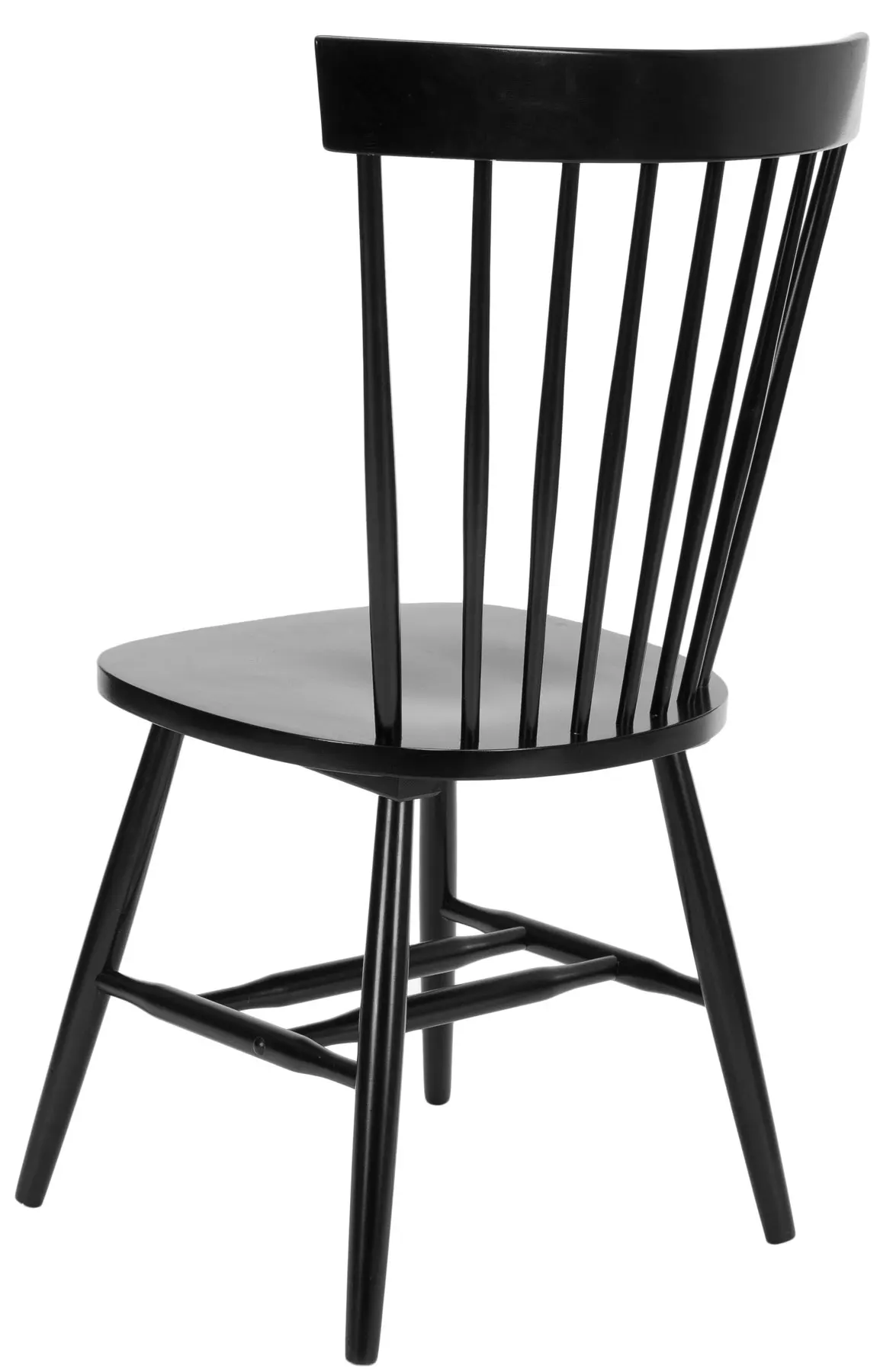Malaysian oak in smooth black tones is used to make the dining chair modern and simple