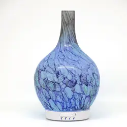 Art Glass Marble Grain Design Home Decorative Ultrasonic Aroma Diffuser  Noiseless with 6 colors