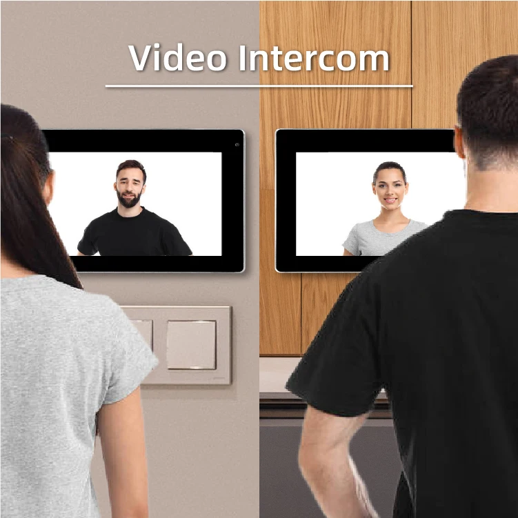 Customizable CE FCC ROHS Smart Home Security  Night Vision 4-wire Video Intercom Door Bell Video Camera Door Phone For Villa