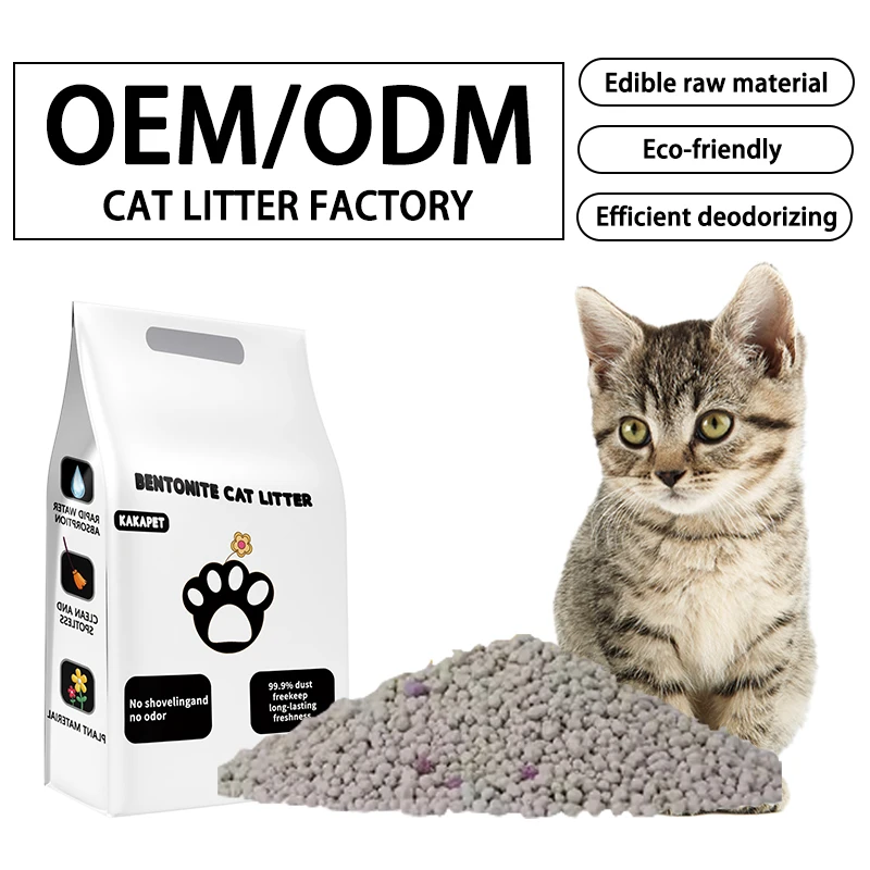 Spot Lnventory Bulk Natural Odor  Broken Crushed Ball Bentonite Cat Sand Dust Free Deodorization Bentonite&Tofu Cat Litter