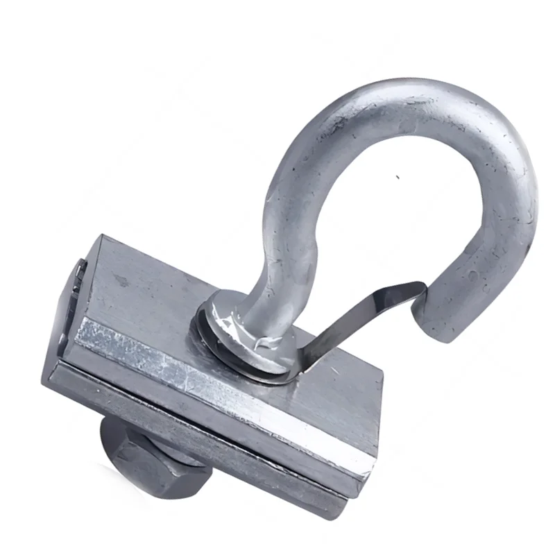 FTTH Drop Optical Cable clamp with two slots hook Q span clamp