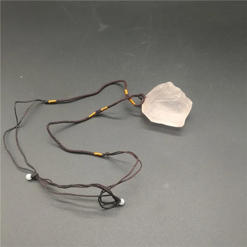 Natural Rose Quartz Clear Crystal Point Pendant for Healing