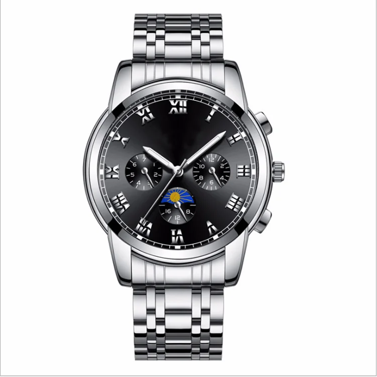 Часы мужские модные спортивные часы с кожаным ремешком кварцевые деловые наручные