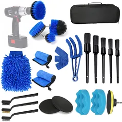 Wholesale 23 Pcs Car Cleaning Kit Car Detail Brush Attachments for  Exterior Interior Wash