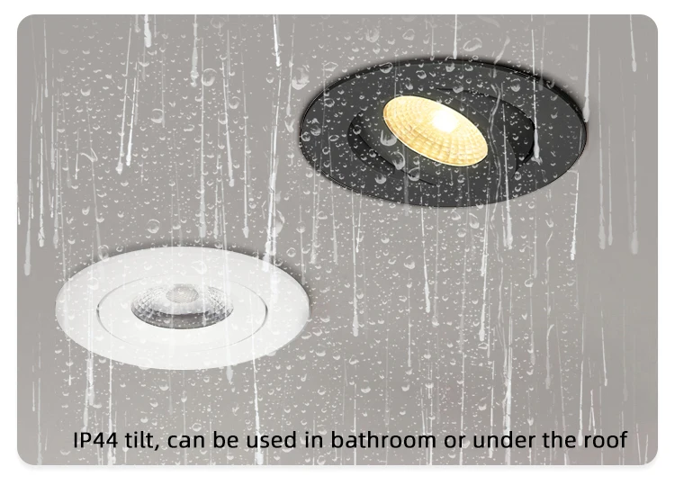 Flicker Free LED Flood Spot Light No Flicker 8 Watt 3000K 5000K Tiltable Spotlight 8W White Black Recessed Led Downlight