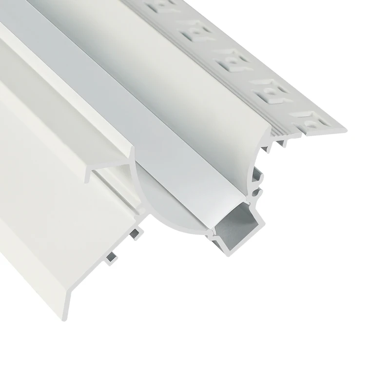X04 LED Light Strips Aluminum Channel With PC Cover Recessed Drywall Plaster Gypsum Led Aluminum Profile