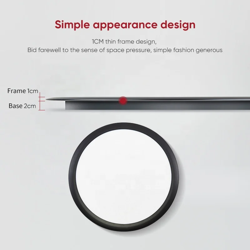 48W 1cm Ultra slim panel lamp fixture nordic surface mounted ceiling light led modern