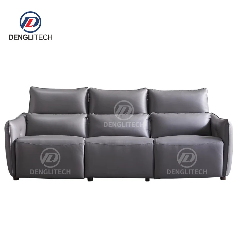 Luxury Sofa Set Living Room New Design 3 Seater Sofa Cover Modern Electric Pure Leather Cushion Foam Recliner Sofa Salon