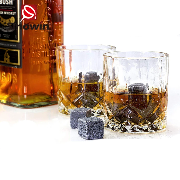 Gift Set Granite chilling ice stone cube white stone wine Ice Wine Chillers marble