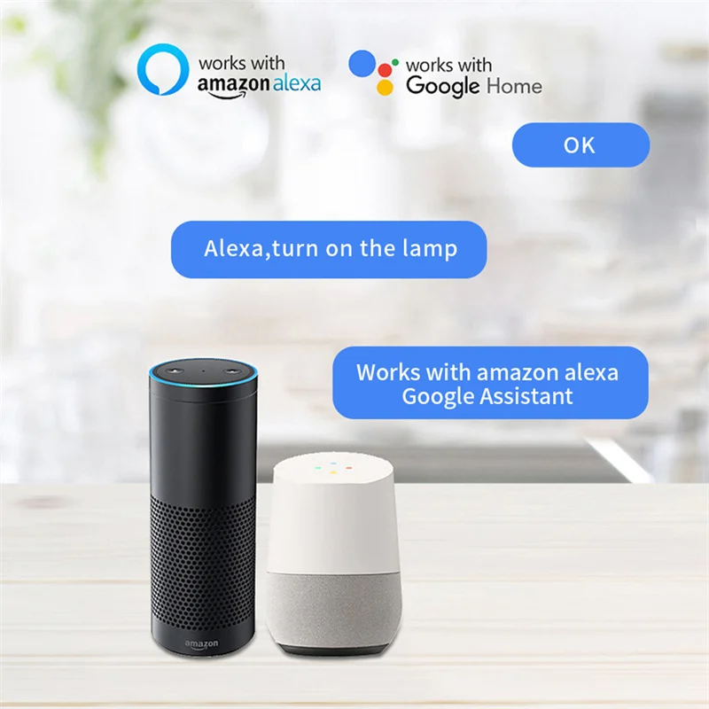 Mini Smart Wifi DIY Switch 16A Supports Automation Tuya Smart Wifi Switch 2 Way Control, Smart Home AC 100-240V 50/60hz PC V-0