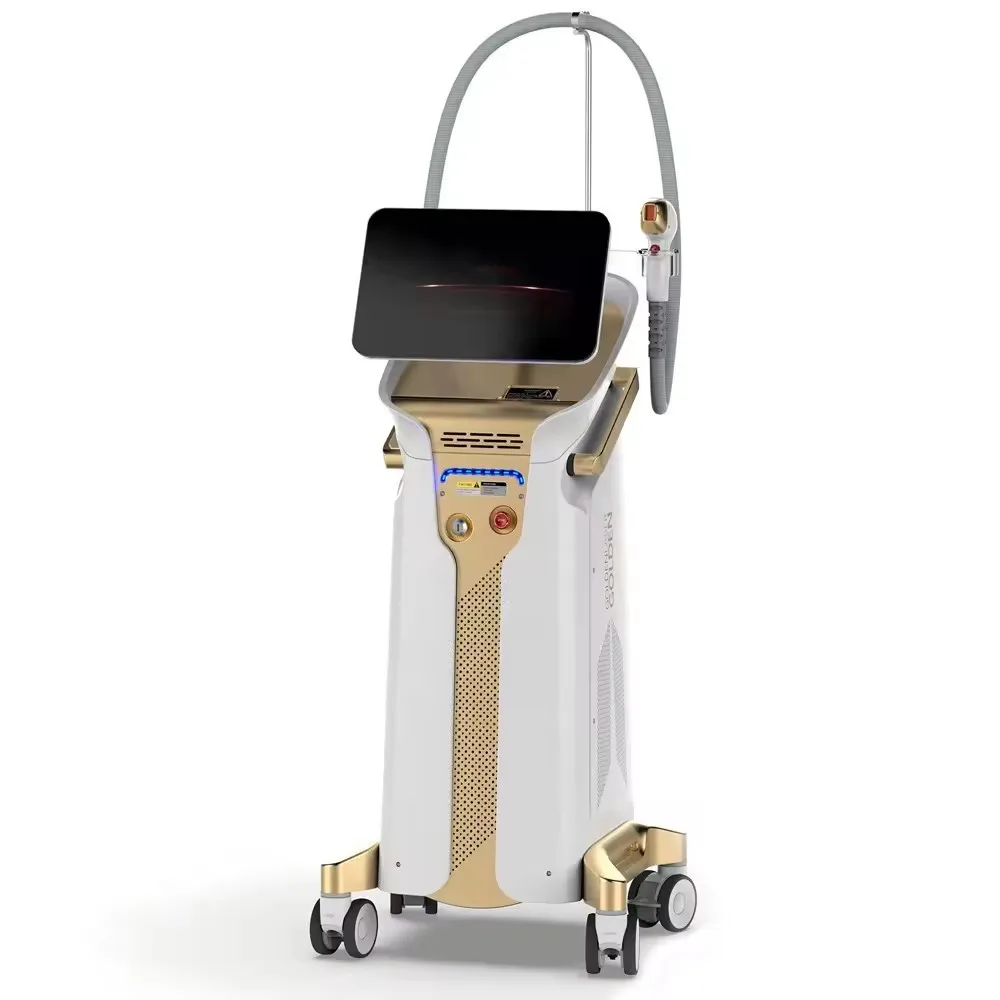 New Ice Titanium High Power CE Approved Diode 3-Wavelength Male and Female Permanent Hair Removal Machine