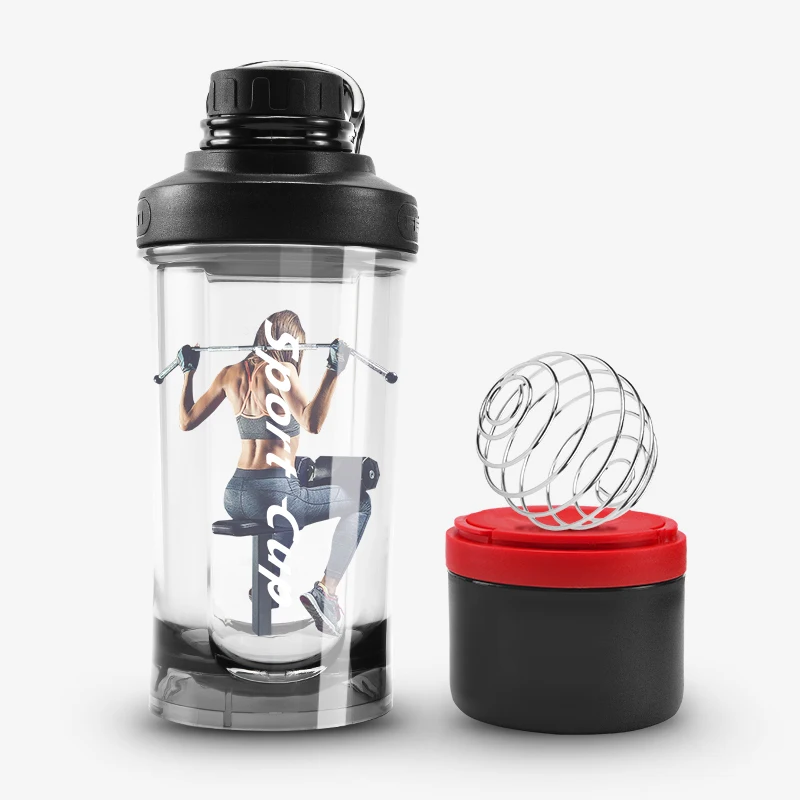 FEIJIAN Creative Protein Powder Shaker Bottle Sports Fitness Mixing Whey Protein Water Bottle Sports Shaker for Gym