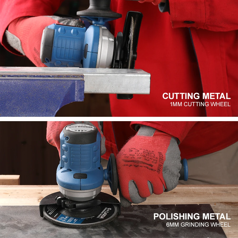 Brushless Cordless Angle Grinder Grinding Machine Cutting Electric Grinder 20V