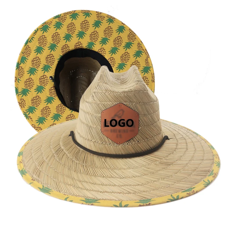  Designer Unisex Summer Outdoor Natural Straw Wide Brim Sun Surfing