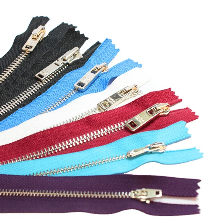 Hot sale high quality custom 3#5#7# open end  metal zipper smooth teeth  for Bags and Jacket