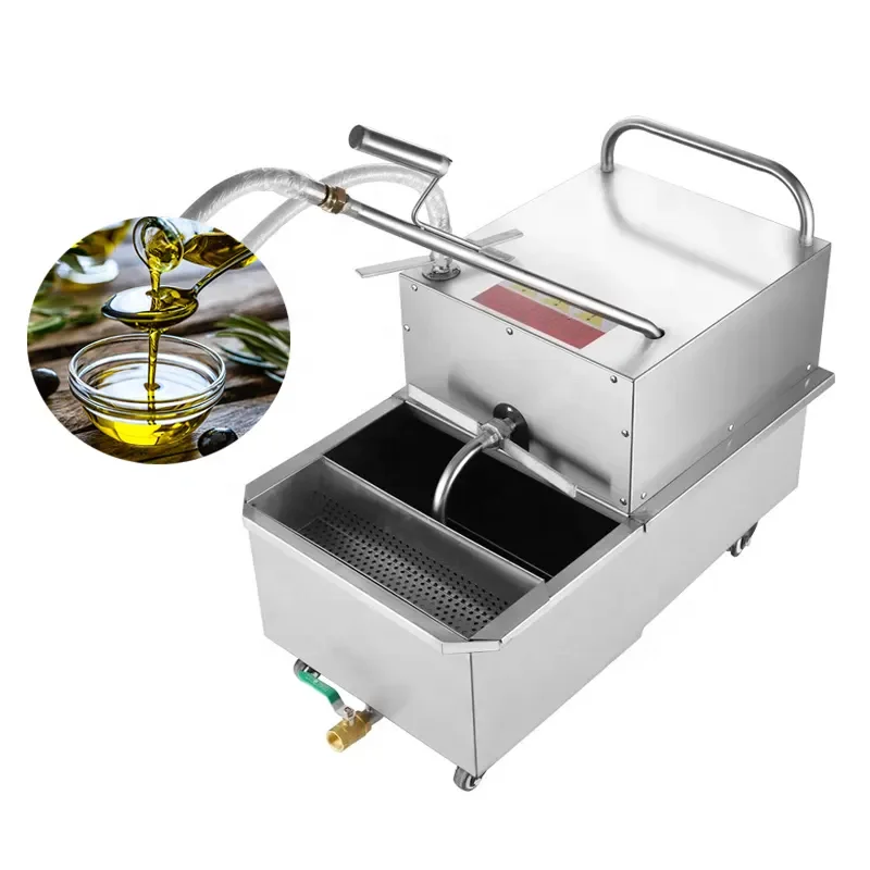 Commercial Large Capacity Oil Filter Machine 48L Stainless Steel Oil Filter Trolley Deep Fryer Oil Filter Cart Machine