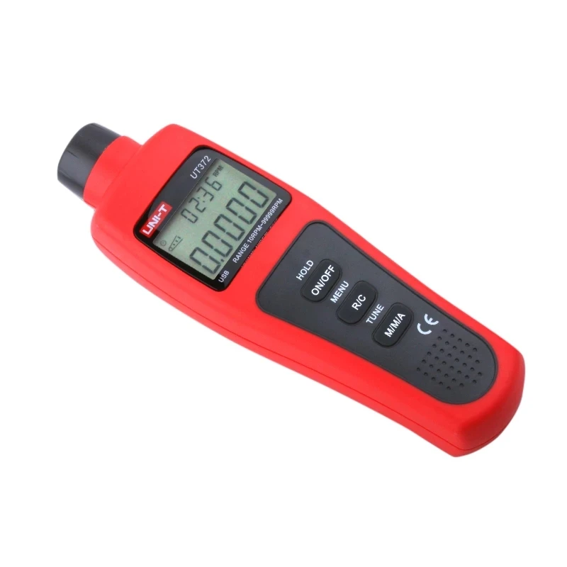 UNI-T  UT372 non-contact Digital Laser tachometer Data hold Odometer/MAX/MIN/AVG mode;RPM range 10~99999RPM USB interface