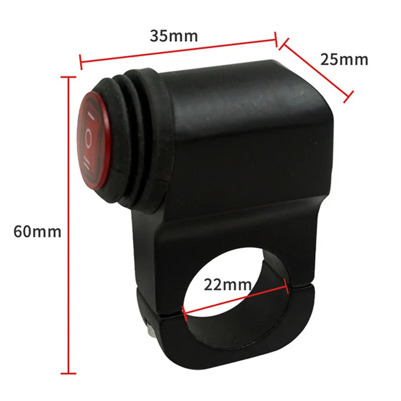 Aluminum Alloy  22Mm Handlebar On Off Switch Waterproof For Motorcycle Flash Beam Switch Motorcycle Lights Switch
