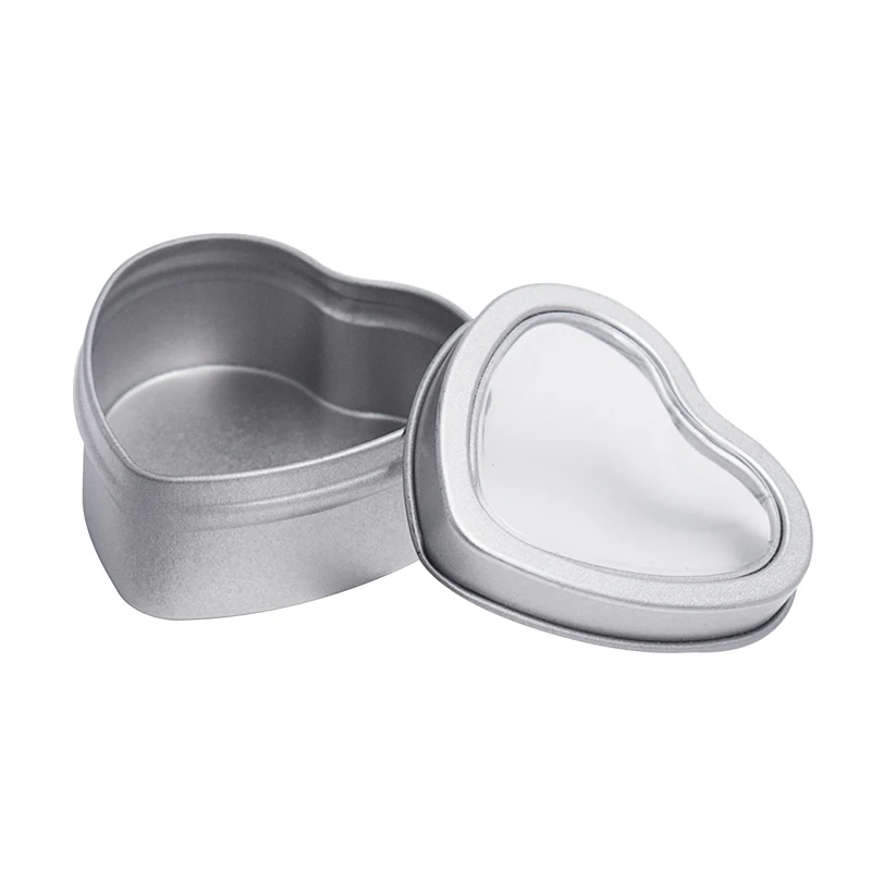 Hot Sale Christmas Chocolate Candy Cake Heart Shaped Metal Gift Tin Box
