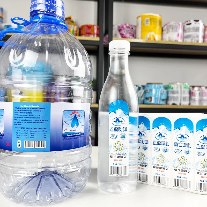 Popular Customized Water Bottle Shrink Sleeve Label Plastic Heat PVC Mineral Water Label Waterproof Shrink Label