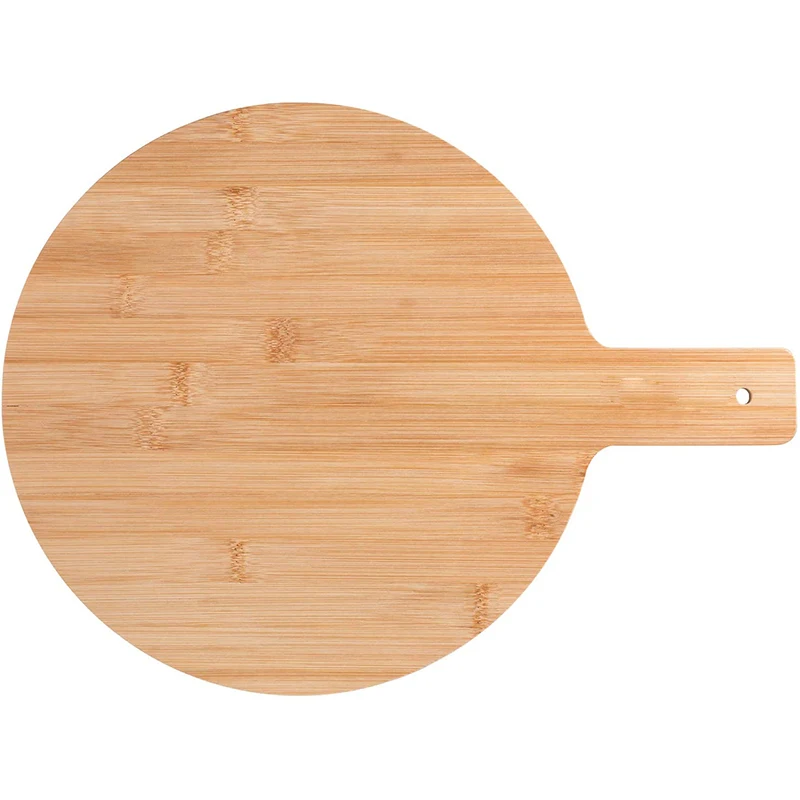 Bamboo Pizza Board 30 cm Chopping Board Serving Board with Handle  Board Pizza Plate Pizza Peel Board for Steak Cak