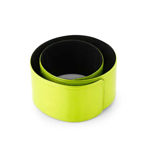 self locking reflective slap band