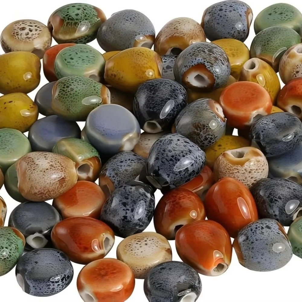 Wholesale  Colorful Ceramic Heart Beads DIY  Necklace Bracelet Accessories , Ceramic Round Porcelain Beads for Jewelry Making