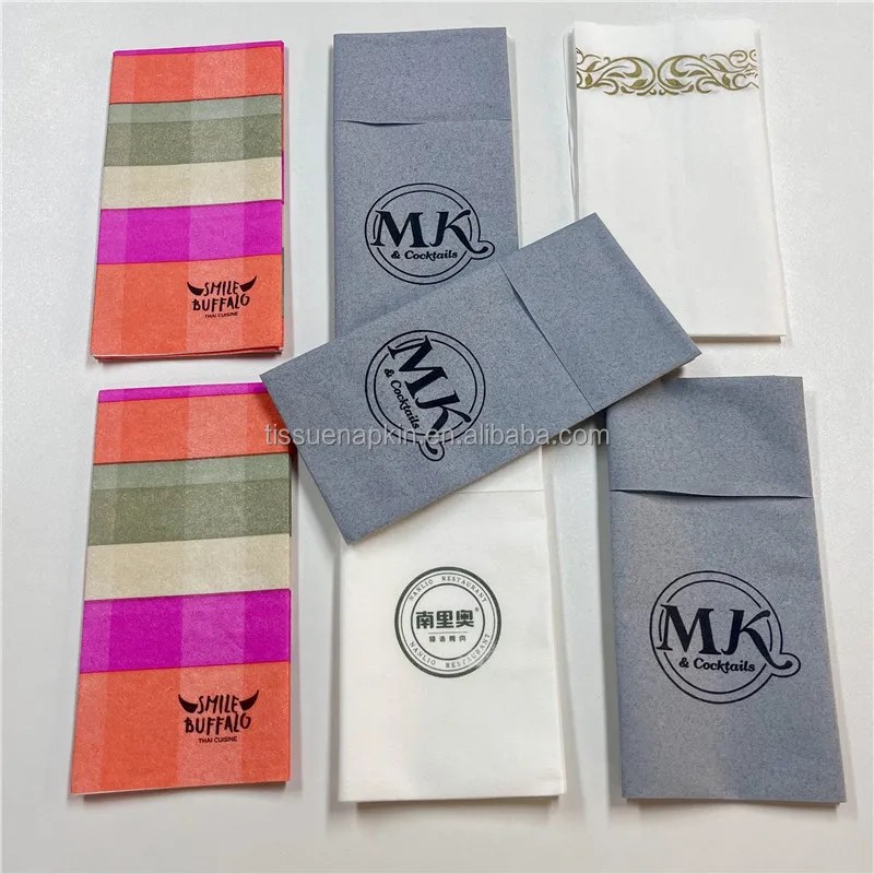 Free sample natural airlaid color paper napkins custom dinner napkins dining cutlery pocket paper napkins