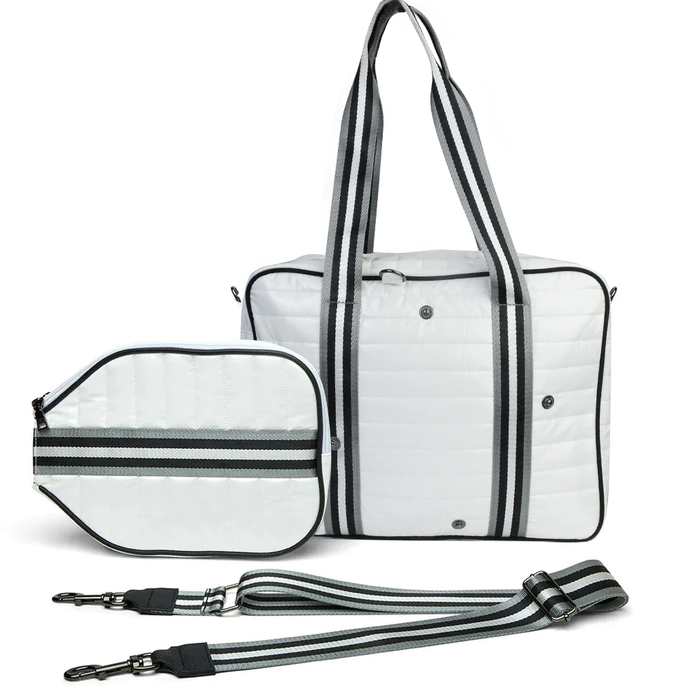 Custom Logo Gym Sport Puffer Racket Tote package Quilted Pickleball Paddle Bag