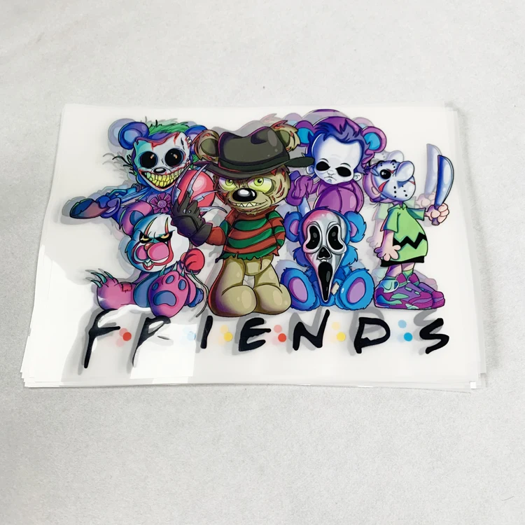 Wholesale DTF Print T Shirt Heat Press Machine Iron-on Transfer Printing Custom Design Heat Screen Printing Transfers